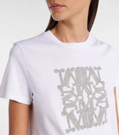 Max Mara Bravo Printed Cotton T-shirt In White