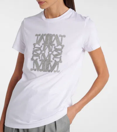 Max Mara Bravo Printed Cotton T-shirt In White