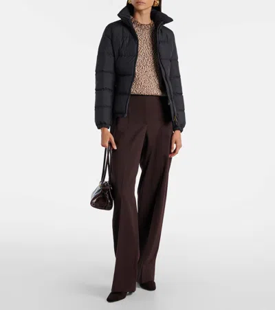 Moncler Marled Wool Crewneck Sweater In Brown