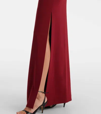 Max Mara Crystal-embellished Asymmetric Maxi Dress In Red