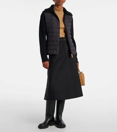 Moncler Quilted Ribbed Collar Long Sleeves Jacket