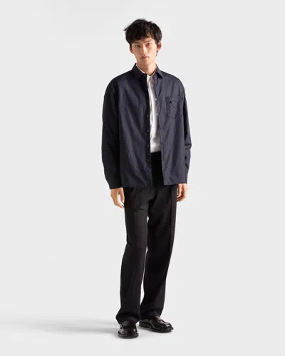 Prada Patch-pocket Cotton Shirt In White