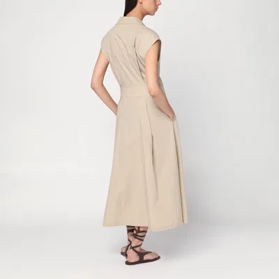 Apc A.p.c. Beige Midi Dress In Cotton In Neutral