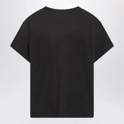 Acne Studios Faded Black Cotton T Shirt With Logo