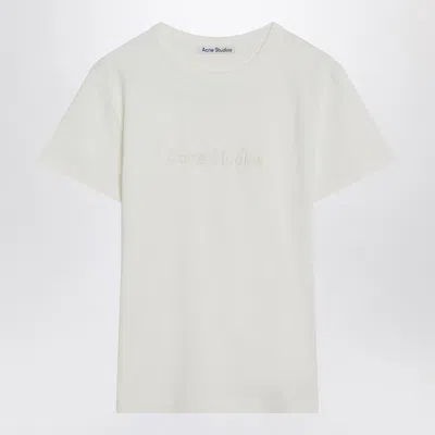 Acne Studios White Cotton T Shirt With Logo