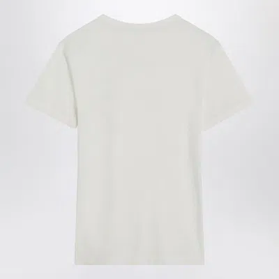Acne Studios White Cotton T Shirt With Logo