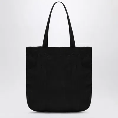 Y-3 Adidas Y 3 Black Cotton Tote Bag With Logo In Black