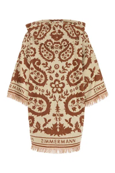 Zimmermann Embroidered Terry Fabric Wylie Mini Dress In Multi