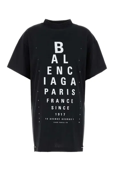 Balenciaga Women Black Coton Oversize Shirt In Black