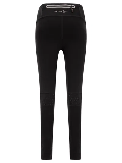 Moncler Grenoble Leggings In Technical Nylon In Black