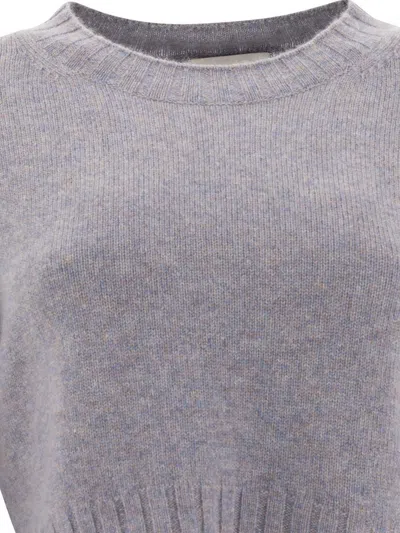 Loulou Studio Crew Neck Knitwear Long Sleeves In Gray