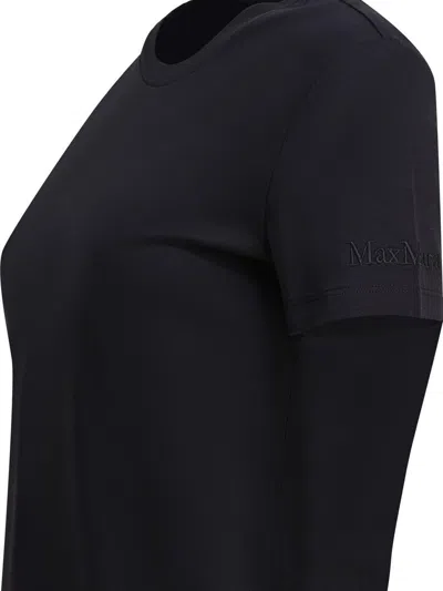 Max Mara Crew Neck Short Sleeves Tops In Black