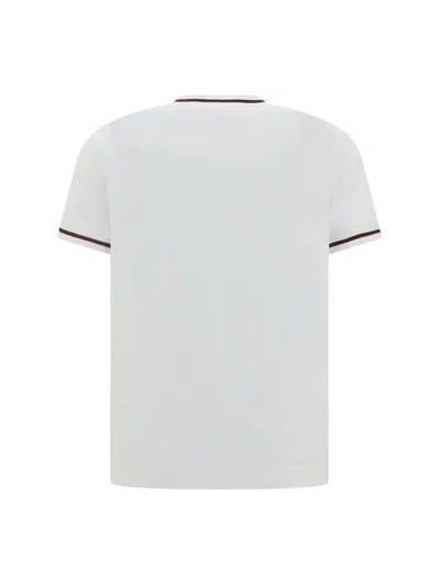 Brunello Cucinelli Embroidered-detail Cotton T-shirt In White