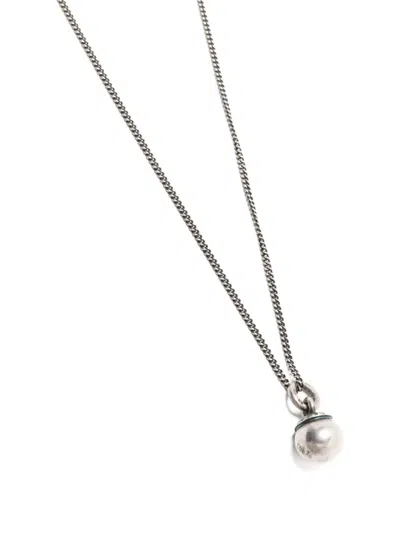 Werkstatt:münchen Fine-chain Pearl Necklace In Metallic