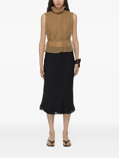 Totême Satin Midi Slip Skirt
