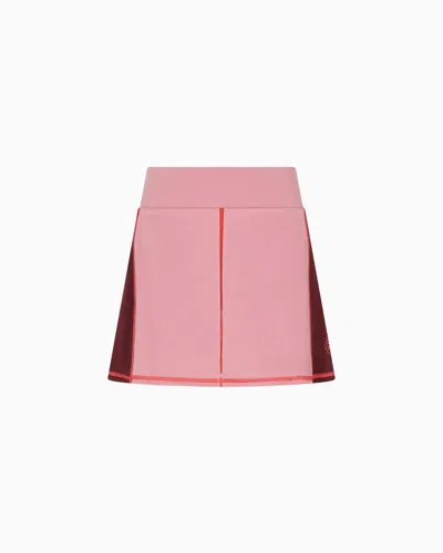 Ea7 Tennis Pro Mini Skirt In Ventus7 Technical Fabric In Pink