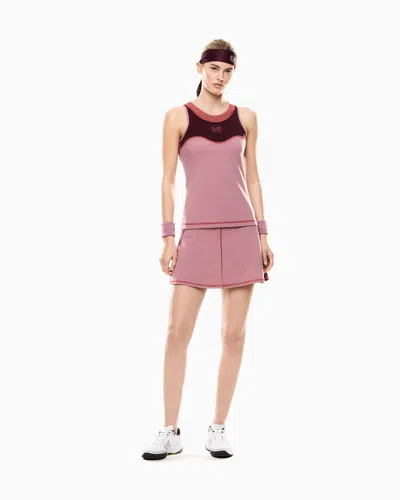 Ea7 Tennis Pro Mini Skirt In Ventus7 Technical Fabric In Pink