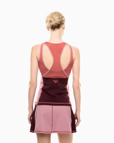 Ea7 Tennis Pro Mini Skirt In Ventus7 Technical Fabric In Pink