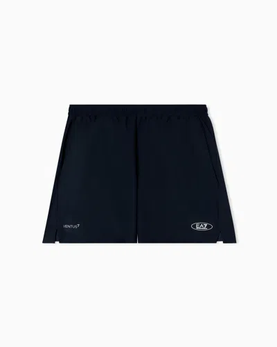 Ea7 Tennis Pro Shorts In Ventus7 Technical Fabric In Black