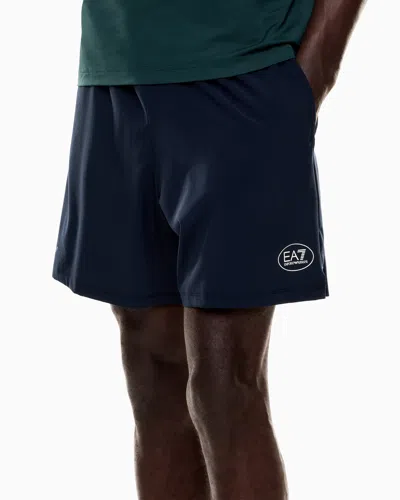 Ea7 Tennis Pro Shorts In Ventus7 Technical Fabric In Black