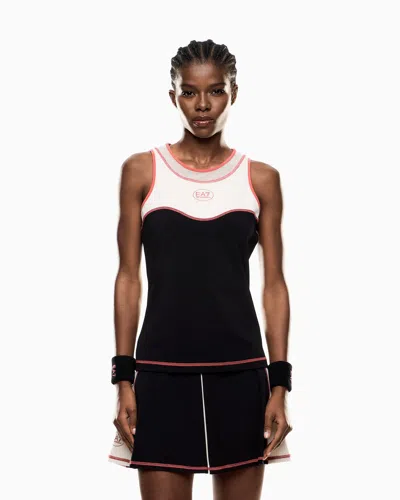 Ea7 Tennis Pro Top In Ventus7 Technical Fabric In Multi