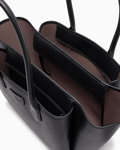 Emporio Armani Large Shopper Bag With Palmellato Finish