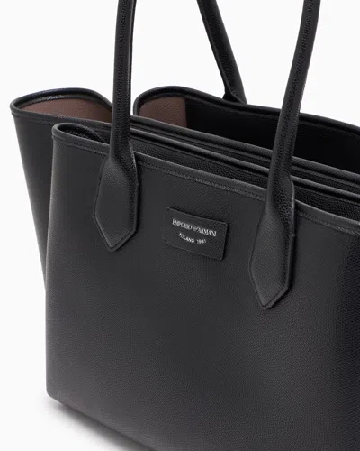 Emporio Armani Large Shopper Bag With Palmellato Finish