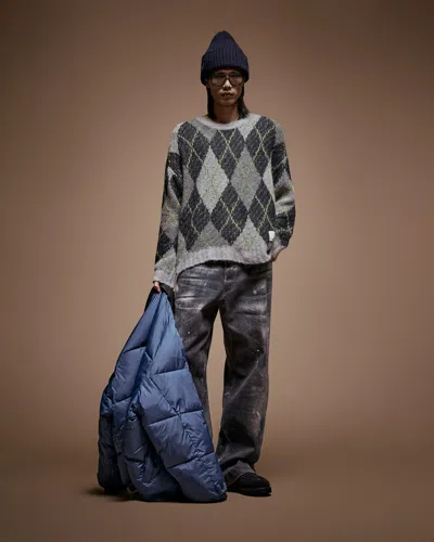 Emporio Armani Asv New York Capsule Collection Ribbed Wool-blend Beanie In Blue