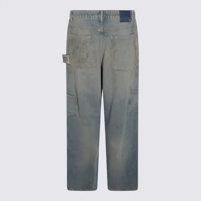 Golden Goose Men Destroyed Denim Cotton Jeans In Blue