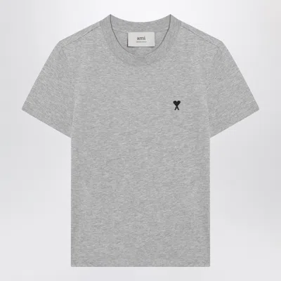 Ami Alexandre Mattiussi Ami Paris Ami De Coeur Grey T-shirt Women In Gray