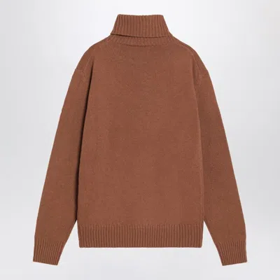 Ami Alexandre Mattiussi Ami Paris Hazelnut Ami De Coeur Turtleneck Sweater