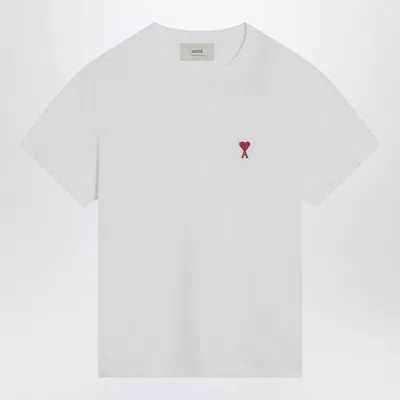 Ami Alexandre Mattiussi Ami Paris Ami Paris De Coeur Cotton T-shirt In White