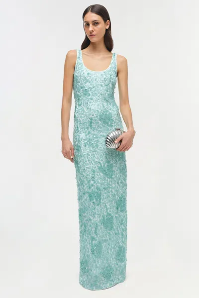 Simkhai Bex Sequined Maxi Dress In Green