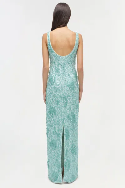 Simkhai Bex Sequined Maxi Dress In Green