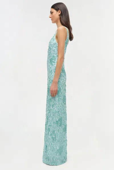 Simkhai Bex Sequined Maxi Dress In Green
