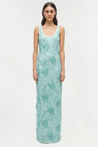 Simkhai Bex Sequined Maxi Dress In Green