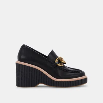 Trove Brenan Wedges Black Leather - Re:vita In Animal Print