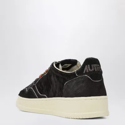 Autry Medalist Sneakers In Chocolate Pony Skin