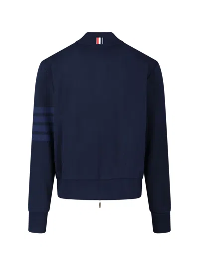 Thom Browne Four-stripe Bomber Jacket In Blue