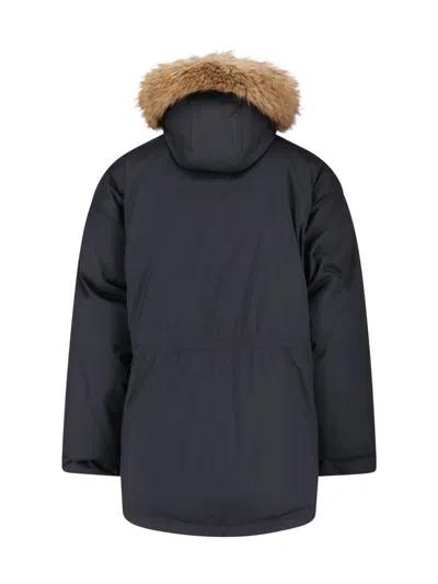 Balenciaga Logo Reversible Down Jacket In Black