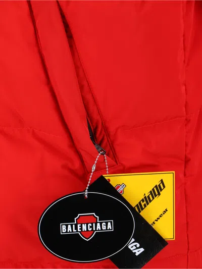 Balenciaga Logo Reversible Down Jacket In Black