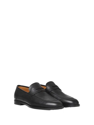 Loro Piana Sergio Walk Leather Loafer In Black