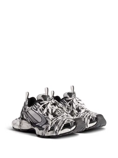 Balenciaga Lace-up Logo Sneakers In White