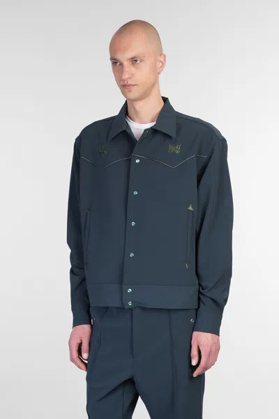 Needles Cowboy Butterfly-embroidered Jacket In Green