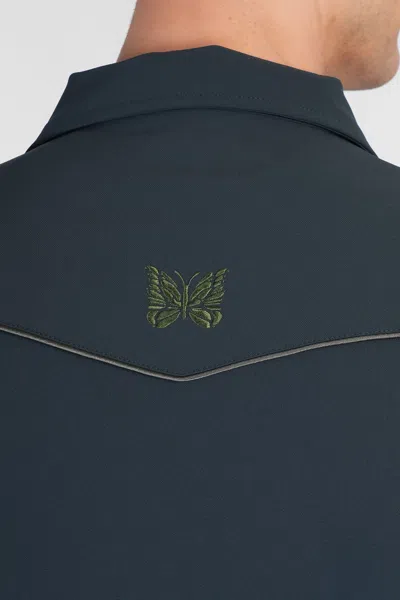 Needles Cowboy Butterfly-embroidered Jacket In Green