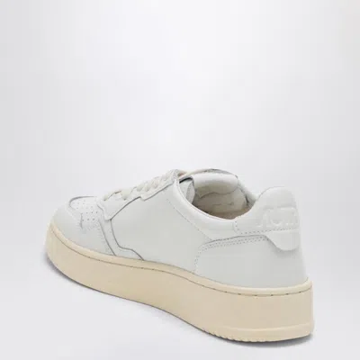 Autry White Leather Medalist Sneakers In Gray