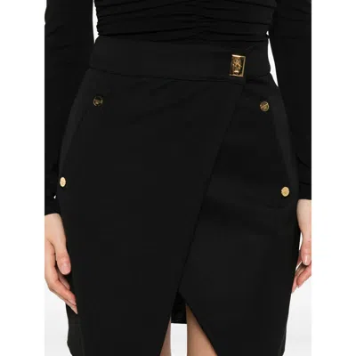 Elisabetta Franchi Button-detailed Mini Skirt In Black