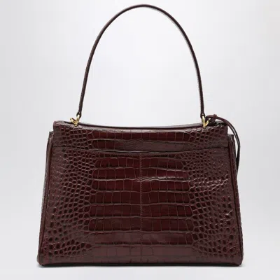 Balenciaga Cocco-print Burgundy Calfskin Medium Rodeo Bag Women