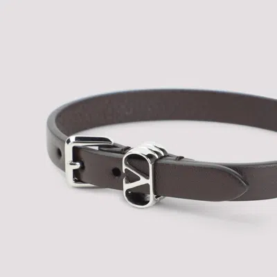 Valentino Ovalette Leather Bracelet