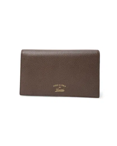 Gucci Small Brown Granulated Leather Pochette